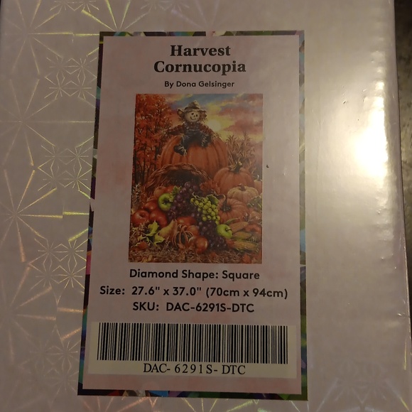 Diamond art club kits 70x94cm square LIMITED EDITION!!!! HARVEST CORNUCOPIA!! - Picture 3 of 4